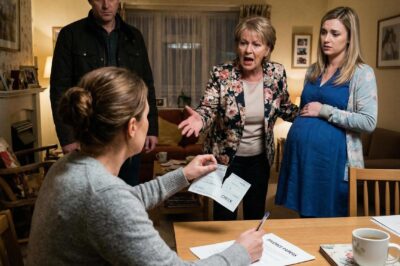 My mother-in-law came with my husband’s pregnant mistress, and shouted loudly “Take $175k, leave. We don’t need a barren woman!” My husband stood silent. I tore up the check and signed the divorce papers. Nobody knew, but i was pregnant too…