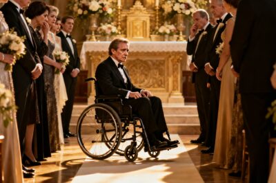 A paraplegic millionaire waited at the altar in front of 400 high-society guests… But his bride never showed — Because she was…