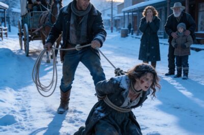 Cheyenne, Wyoming: My own father tied a rope around my waist and dragged me through the dirt just for saying “No,” until a stranger the size of a mountain stepped into the sun and changed everything