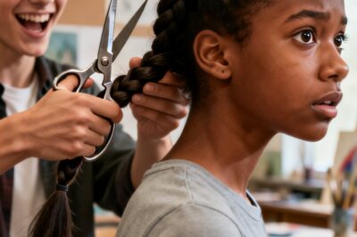 They held my daughter down in the middle of art class and cut off her braid with a pair of scissors, laughing as they called it a ‘makeover.’ When the principal told me I’d be expelled for fighting back, I didn’t yell or cry. I handed him a notebook detailing every whisper, every shove, every single ‘joke’ they’d made for weeks. Now, their sons are expelled, their powerful families are in disgrace, and the school has a new iron-clad rule to protect students like me: They call it the ‘Blake Protocol.’