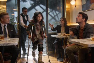 A Homeless Girl With One Leg Walked Into A High-End Café To Escape A Storm—The Wealthy Patrons Tried To Kick Her Out, But A Struggling Single Dad’s Shocking Reaction Changed The Course Of Six Lives Forever.