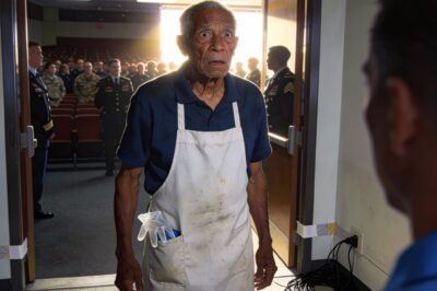 A three-star admiral just saluted our cafeteria worker and I’m shaking.