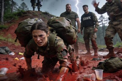 I saw them hand her a rusted rifle to make her fail.