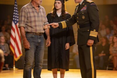 I was just supposed to be the proud dad in the background, clapping as my daughter became a Second Lieutenant. But when we walked on stage, the two-star General didn’t look at her shiny new bars. His eyes dropped to my wrist, to the tattoo I got after the worst night of my life. The whole auditorium went silent when he pointed right at me, his face pale, and whispered a call sign that was supposed to be buried in the desert sand ten years ago. My daughter looked at me, confused, having no idea the man standing next to her was officially dead.