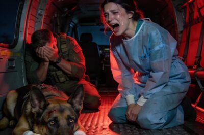 The security guard’s hand was shaking as he leveled his weapon at the dog. “I’m going to shoot!” he screamed. The K9 was standing over the unconscious soldier, teeth bared, ready to kill anyone who touched his handler. The ER was frozen in terror. I knew I had less than three seconds before a hero dog died on a hospital floor. I wasn’t supposed to intervene. I wasn’t supposed to reveal that I knew anything about combat handlers. But I couldn’t watch them kill him. So I stepped forward, right into the line of fire, and did the one thing that would blow my cover forever.