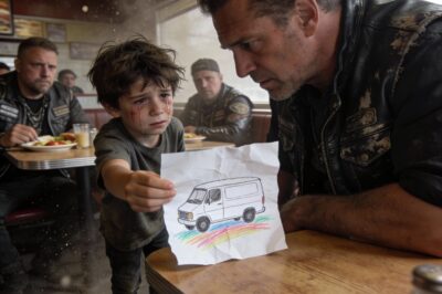 The Silent Plea The heavy scent of grease and gasoline usually meant a quiet morning at Rick’s, but then the door creaked open. A 10-year-old boy, looking far too small for his oversized jeans, walked straight toward the toughest man in the room. He didn’t ask for food; he held out a crumpled piece of paper with trembling hands. “This is the man who took my brother,” he whispered. The entire diner went silent.