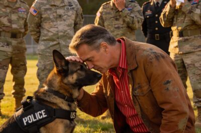 They were about to put down a war hero because he was “broken.” I sat in the bleachers, shivering in a torn jacket, just another homeless vet looking for a free meal. But when they brought that muzzled Malinois onto the field, lunging with what everyone else called rage, I didn’t see a dangerous animal. I saw a soldier executing a protocol no one else understood. They gave him until 1700 hours to submit, or they would kill him. My hands clenched until my knuckles turned white. I knew that look in his eyes. I saw it in the mirror every single day.