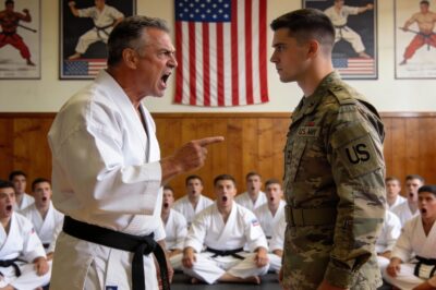 I didn’t walk into that dojo looking for a fight. I just wanted to ask about classes for my nephew. But when I saw the instructor—a guy with a black belt around his waist and an ego the size of Texas—kick a mop bucket over an old man’s shoes, something in my chest tightened. It wasn’t anger; it was a cold, familiar switch flipping in the back of my brain. He thought the silence in the room was respect. He had no idea he was waking up a different kind of animal.
