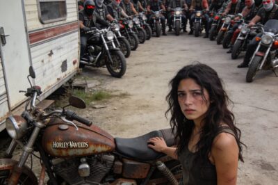 Ninety-seven motorcycles just formed a perfect circle around my trailer.