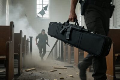 The quiet medic just walked past the dying with a rifle.