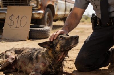 He was lying in the dirt at a roadside flea market, a cardboard sign above his head that just said “$10.” I almost kept walking, but something about his eyes stopped me cold. They weren’t the eyes of an old animal; they were the eyes of a terrified soldier begging for help.