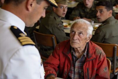 My hand was shaking, not from fear, but from a mix of adrenaline and sudden, crushing shame. I had just ripped a bowl of soup away from an 82-year-old man. I stood there, a Rear Admiral in the United States Navy, towering over a frail figure in a faded windbreaker. “This is a restricted area,” I barked, feeling the eyes of every SEAL operator in the room on me. I expected him to cower. I expected an apology. Instead, he just looked at the empty space where his lunch had been, then up at me with pale blue eyes that held zero fear. That should have been my first warning.