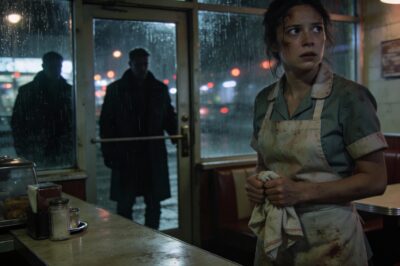 I never thought a Tuesday night shift would end with me praying for my life. I was just a waitress trying to pay rent. But when that terrified little boy latched onto my leg, soaking wet and shaking, everything changed. I didn’t know who he was. I didn’t know who was hunting him. All I knew was that the look in his eyes broke my heart, and I couldn’t let them take him. I made a split-second choice that started a war I wasn’t ready for.