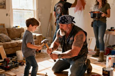 “The landlord in Chicago smirked as his hired biker muscle prepared to throw a widow out, but his smirk vanished when the leader saw a dusty military photo on the wall, and then gave a single nod that turned the eviction into a reckoning.”