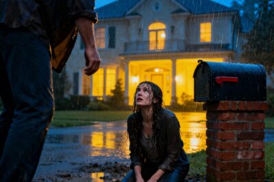 “He Found His Daughter Kneeling in a Storm Outside a Mansion in Redwood Grove, California, While Her Husband Laughed Inside — He Broke Down the Door and Said Just Five Words That Ended the Man’s Reign of Terror.”