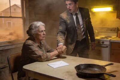 She stared at the twin scars his tires left in the dirt, the house behind her a stranger, the pot roast on the table growing cold. He called her naive, but in her hand, she felt the cold, hard reality of a rusted hinge, and knew it was far from over.