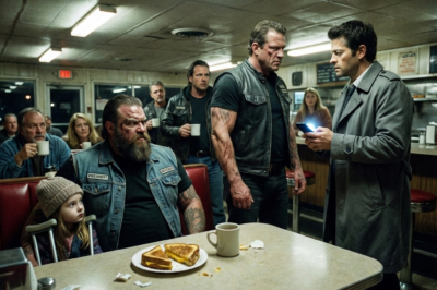 He thought his money and his tailored coat made him untouchable in that dim diner, but he never accounted for the moment my hand landed on his shoulder—a quiet weight promising a debt he couldn’t pay.