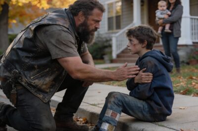 I heard Jennifer scream. It wasn’t a normal scream. It was the guttural sound of a mother watching her baby die. I ran from the garage just in time to see two things collide on the pavement. My two-year-old son, Cameron, falling from the second floor, and a skinny kid in a hoodie way too big for him intercepting the fall. They hit the concrete hard. Then, total silence. The kind of silence that stops your heart. I thought I’d lost him. I thought my world had ended right there on my own driveway.