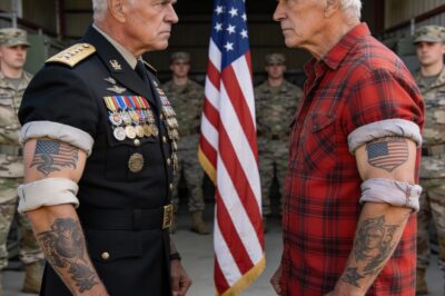 “You get that ink out of a cereal box, old-timer?” The voice was young, sharp, and dripping with the kind of arrogance that only comes from being elite and knowing it. Glenn didn’t look up. He just kept stirring his coffee, his 81-year-old hands trembling slightly. That silence should have been a warning, but the young guys—built like granite and looking for a fight—took it as weakness. They didn’t see the history etched into that faded tattoo. They didn’t see the predator hiding behind the old man’s clouded eyes. I watched from behind the counter, my heart hammering, knowing something terrible was about to happen.