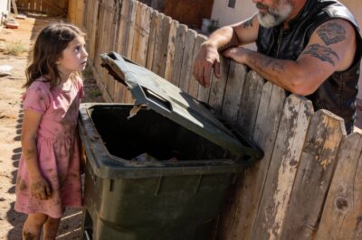 That biker saw everything. He caught me in the trash can.