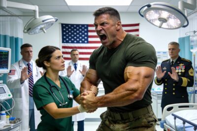 The floor tiles beneath my sneakers started vibrating before I heard a sound. I looked up and saw Big Mike, our 6’4″ former linebacker security guard, freeze. The boredom vanished from his face, replaced by raw, primal fear as he stared at the ambulance bay monitors. Something massive had just smashed through the security bollards outside, and it was heading right for the glass doors.