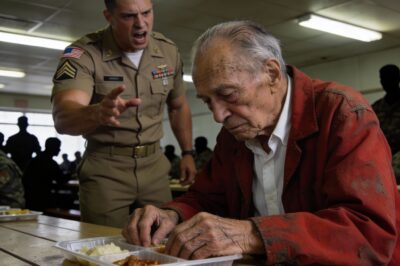 To the two hundred active-duty guys filling that room, I was just a glitch. A relic. A confused grandfather in a faded red blazer who had wandered away from a tour group, looking for a cheap meal. They saw the shaking hand hovering over my plastic fork. They didn’t see the man underneath.