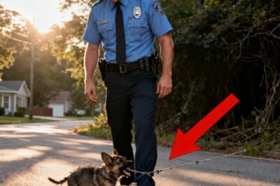” Puppy Keeps Following Cop – When He Finds Out Why, He Breaks Down in Tears!”