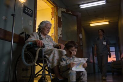 I found her in the hallway where they leave the dying to wait.