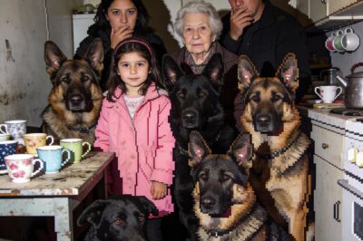 I saw her German Shepherd dive on the grenade to save her.