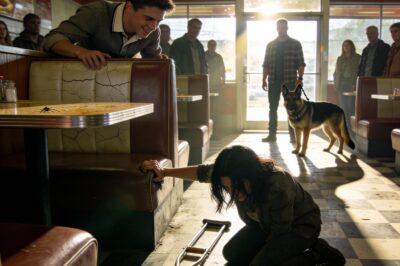 He thought humiliating a woman who couldn’t fight back was just a morning’s entertainment; he never imagined that a quiet man and his dog would walk in and declare a war he was not prepared to fight.