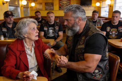 My hands shook as I pulled back the sleeve of my worn cardigan. The bruises were fresh, purple marks shaped exactly like fingerprints on my wrinkled skin. The diner went completely silent as eight strangers stared at the evidence of what was happening in my own home.