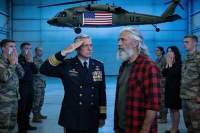 “Get him out of here,” the Colonel sneered, his voice dripping with disgust. He didn’t see a man; he saw dirt, a matted beard, and a stain on his perfect ceremony. He saw a vagrant trespassing on a military base. I didn’t blame him. I looked like I belonged in a gutter, not standing next to a multi-million dollar machine. But the Admiral wasn’t looking at my clothes. He was looking at my eyes. He stepped closer, ignoring the Colonel’s protests. The silence in the hangar was heavy, suffocating. “Tell me,” the Admiral whispered, his voice trembling slightly. “Tell me the start-up sequence. From memory.”