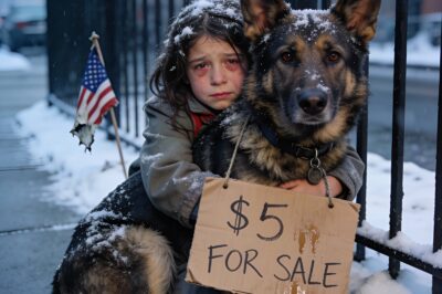 I Found a Crying Girl Selling Her Dad’s Police Dog for $5 in the Freezing Snow. When She Told Me Why, I Broke Every Rule to Save Them.