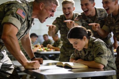 I still remember the adrenaline pumping through my veins, a toxic mix of arrogance and stupidity. We were fresh out of boot camp, loud, proud, and looking for trouble in all the wrong places. When I saw her sitting there alone—so small, so quiet—I thought she was an easy target for a joke. I thought I was proving how tough I was to the guys. I didn’t know that the woman holding that paperback novel had seen things that would make my nightmares look like a Disney movie. I walked up to her table with a smirk, completely unaware that I was walking into a buzzsaw.