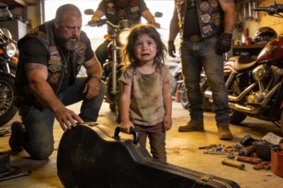 I’ve looked into the eyes of men who wanted to h*rt me. I’ve looked into the eyes of mothers who lost everything. But I have never, in forty years on this earth, felt my knees buckle the way they did when that little girl walked into our garage. She was dragging something behind her. Something heavy. Something that scraped against the concrete with a sound that still wakes me up at night. When she finally stopped and pointed a shaking finger at that black case, the world stopped turning. I wasn’t ready for what she was about to say.