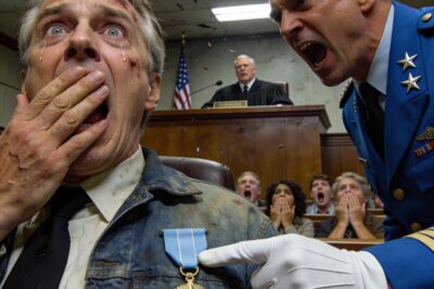 The judge leaned over his polished desk, a smirk on his face that made my stomach turn. He pointed right at the old man’s chest. “Are those supposed to be real?” he laughed, his voice echoing in the silent courtroom. The veteran, standing there in a faded denim jacket, didn’t flinch. He just stood with a quiet dignity that seemed to infuriate the judge even more. This wasn’t about a traffic ticket anymore; it was a public humiliation.