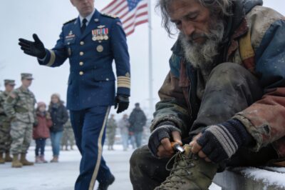 The cold goes deep when you sleep on concrete for four years. I was just trying to earn a few dollars shining boots outside the base gate on graduation morning. I learned long ago to keep my head down; invisibility is survival out here. But today, invisibility failed me. General Hawthorne walked up, flanked by cameras and staff officers. He didn’t see a person; he saw garbage cluttering his perfectly orchestrated ceremony. “Remove him immediately,” he ordered. He had no idea who I was, or what I was carrying in my dirty backpack.