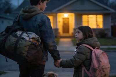 The door didn’t just close; it slammed with a finality that felt like a gavel hitting a block. I stood there in the freezing November wind, staring at the wood, realizing my life had just been split into “before” and “after.” My eight-year-old sister looked up at me, shivering, and asked the one question I was terrified to answer.