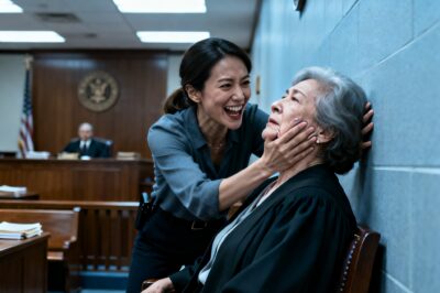 “YOU WERE A FILTHY OLD WOMAN, AN EMBARRASSMENT TO THE FAMILY!” – My daughter-in-law shoved me against the courthouse wall and shouted. She Smirked And Slapped Me Outside The Court! Until I Sat In The Judge’s Chair…