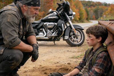 Stopped in his tracks in Nashville, TN: He looked like a nightmare in leather, but to a bullied boy named Caleb, he was the only safety left. A viral story about why you should never judge a book by its cover