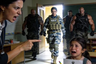 My Daughter Was Humiliated by Her Teacher for Claiming I Was a Navy SEAL on Hero’s Day—The Woman Called My Child a Liar and Mocked Her Service Drawing in Front of the Entire Class, Unaware That She Just Woke a Sleeping Giant, and That I Was About to Descend on That School with a Battalion of Quiet Professionals to Teach Her the True Definition of Honor, Sacrifice, and Regret.