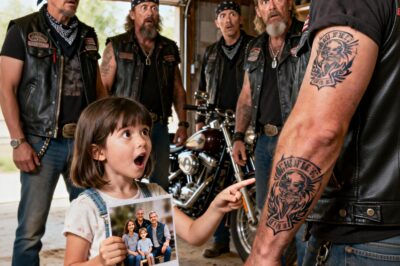 Little Girl said My Father Had That same Tattoo— 5 Bikers Froze When They Realized What It Meant…