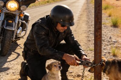 On a quiet stretch of Route 66 in Arizona, a man discovers a rusty chain wrapped around a utility pole and follows it to find two souls left behind by the world, leading to a tear-jerking roadside rescue.