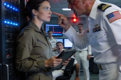 I Was The Architect Of The Navy’s Most Advanced Cyber-Warfare Facility, Dressed In A Plain Flight Suit During A Secret Inspection—But When An Arrogant Captain Slammed Me Against A Server Rack And Threatened To Throw Me In The Brig, He Triggered A catastrophic Chain Reaction That Would Shatter His Career And Rewrite Naval History Forever.