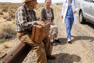 Heartbreaking moment on a Phoenix, Arizona highway: Doctor finds 85-year-old couple dumped by kids in 100-degree heat, unaware the ‘poor’ father is secretly holding a $1.5 million inheritance!