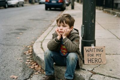 THE BOY WHO SAT ON THE CURB EVERY DAY WAITING FOR A HERO WHO VANISHED, BUT…