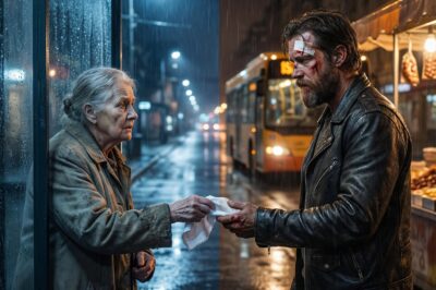 I PRAYED FOR A TERRIFYING BIKER AT A BUS STOP, I DID’NT KNOW HIM… BUT, YEARS LATER, HE SAVED MY LIFE