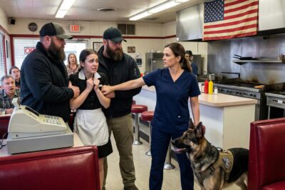 The Unbelievable Regret of Two Bullies Who Thought a Tired Nurse Was Easy Prey, Only to Discover She Was a Combat Marine with a German Shepherd Trained to End Threats in Seconds— This Is the Breakfast That Changed Everything