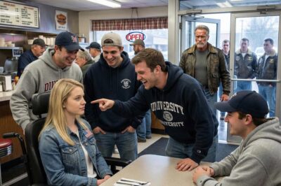 The Wings of the Phoenix: A Decorated F-16 Pilot, Grounded by Sacrifice and Confined to a Wheelchair, Faces the Vile Cruelty of Entitled College Bullies in a Roadside Diner, Only to Ignite a Firestorm of Justice When Her Elite Squadron Descends from the Skies to Remind the World that True Heroes Don’t Always Wear Capes—Sometimes They Wear Scars, Stripes, and the Unshakable Resolve of a Warrior Who Has Walked Through Hell.