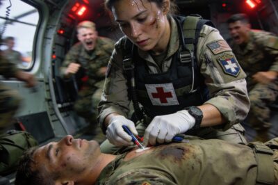 They Called Me “The Slow Nurse” And Mocked My Limp Every Day. They Didn’t Know I Earned This Injury Hanging Upside Down In A Burning Fuselage Saving Marines. They Didn’t Care Until Four Blackhawk Helicopters Landed In The Parking Lot, And A Special Ops Captain Screamed The Name I Buried 7 Years Ago: “WE NEED ANGEL SIX.”